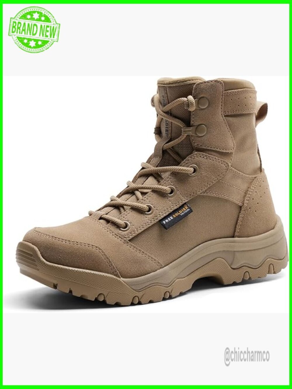 Women's Tactical Hiking Combat Boots Lightweight Work Boots Lace-Up Ankle-High